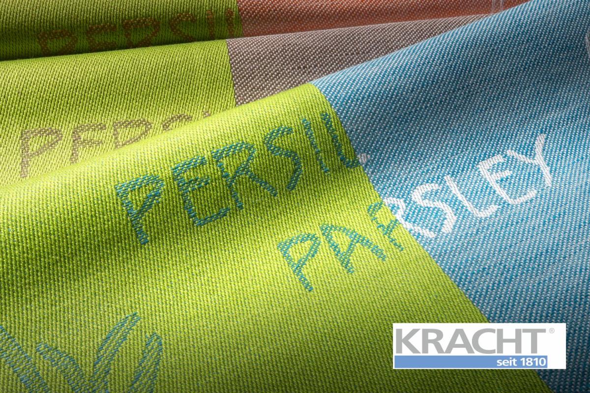 Half-linen kitchen towel "KÜCHENKRÄUTER" 3-per-pack
