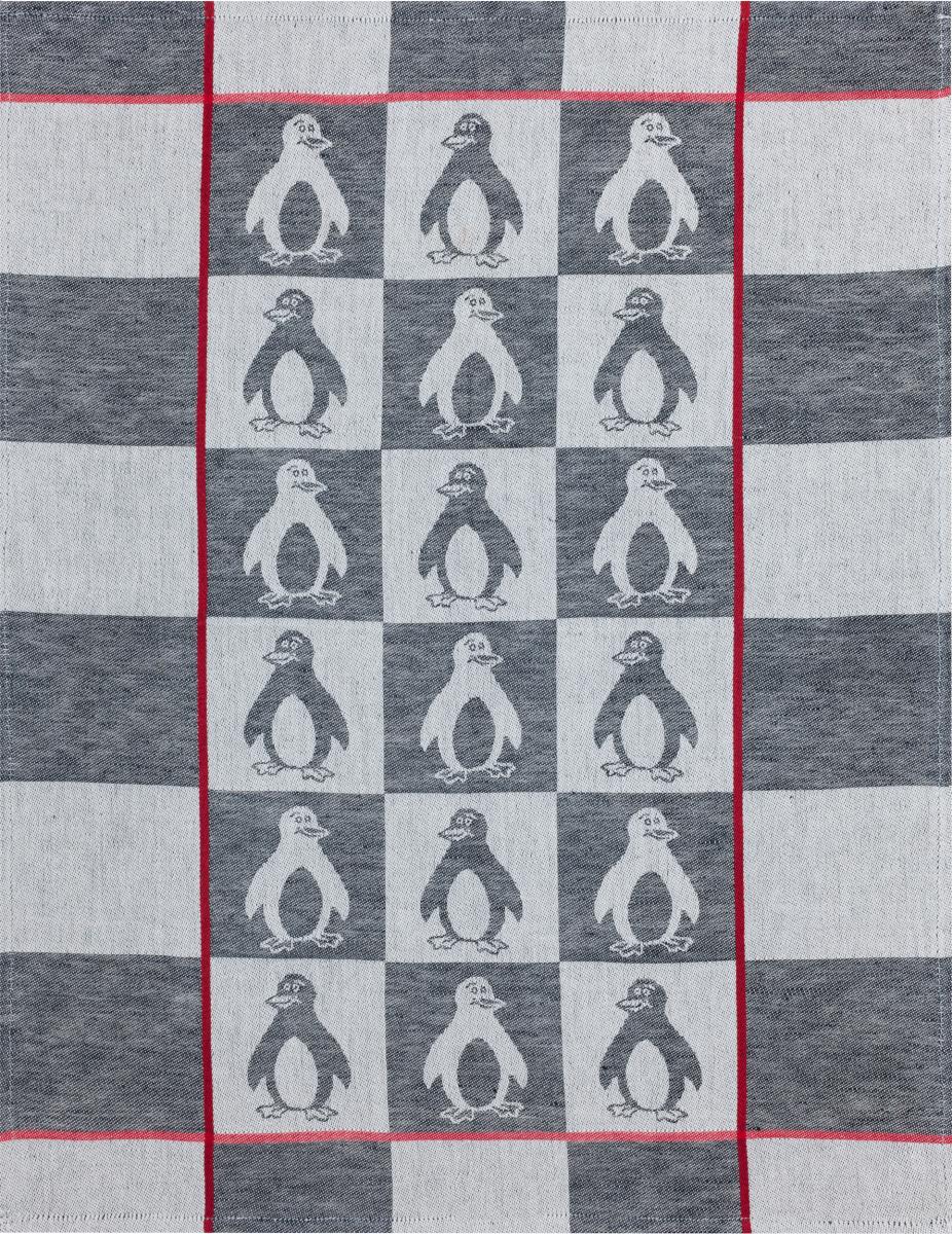 Halbleinen Jacquardtuch 3er-Pack "Pinguine"