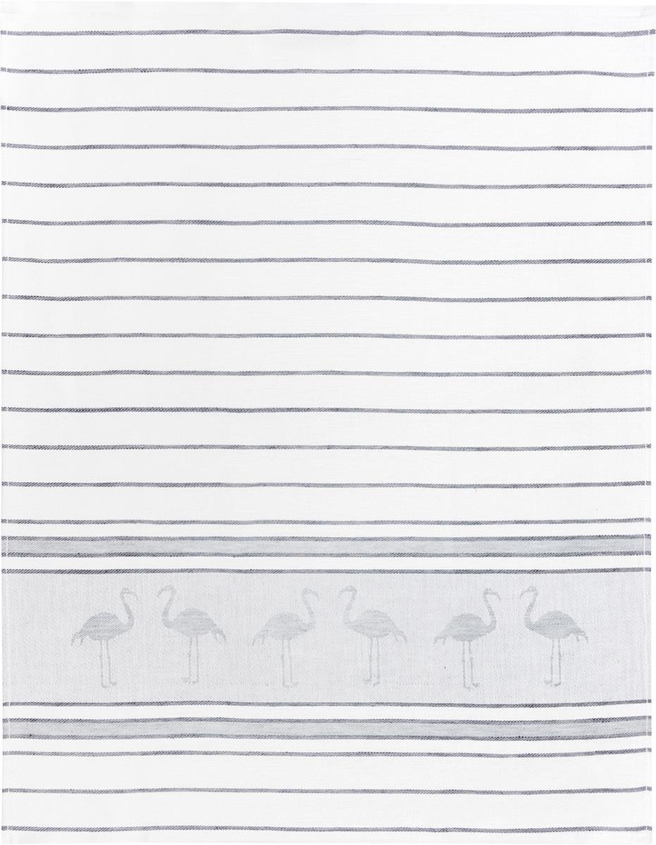 Half-linen kitchen towel "FLAMINGO" 3-per-pack